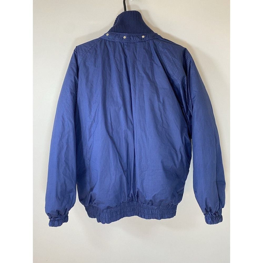 Peregrine Mayday Vintage Blue Pinstripe Goose Down Puffer Jacket Mens Medium - Picture 6 of 10
